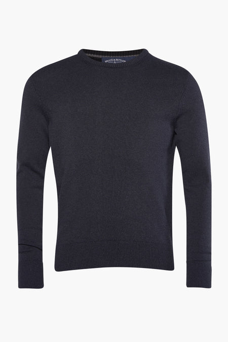 Pull à col rond - bleu