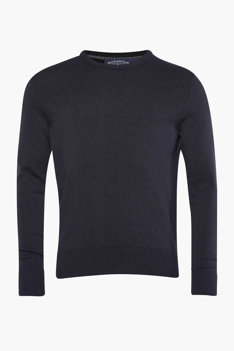 Pull à col rond - bleu