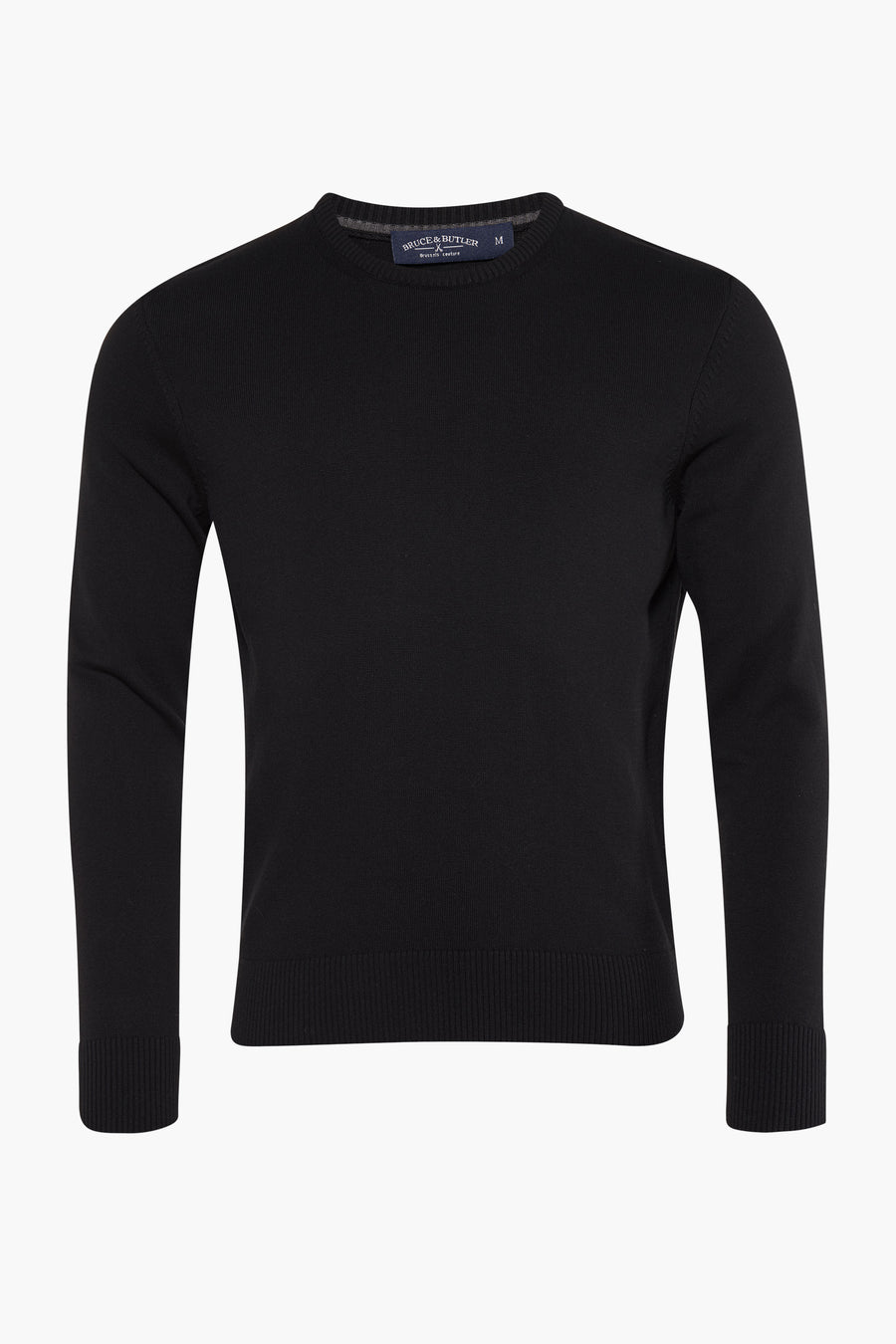 Pull met ronde hals - zwart - Bruce & Butler