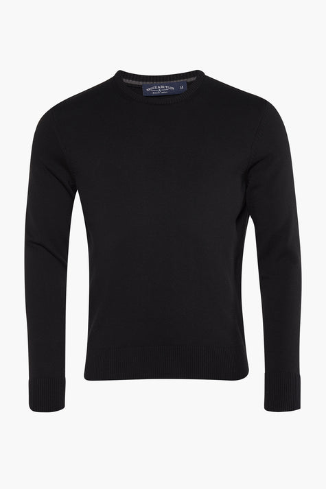 Pull met ronde hals - zwart