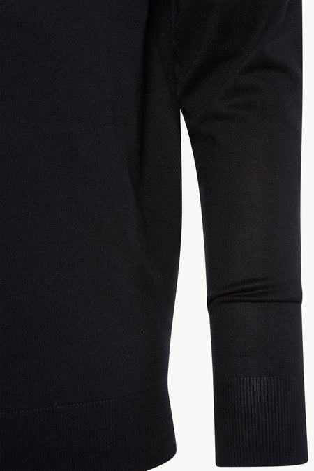 Pull met V-hals - zwart