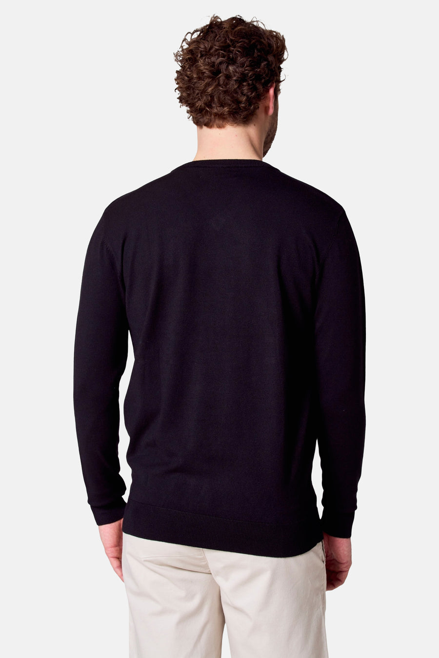 Pull met V-hals - zwart - Bruce & Butler