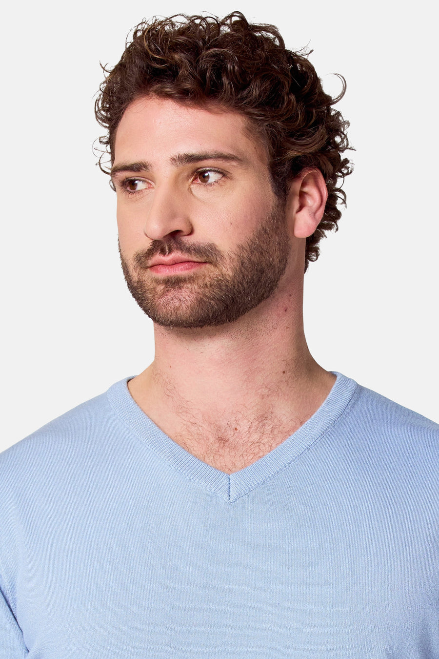 Pull met V-hals - Lichtblauw - Bruce & Butler