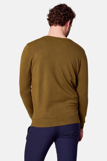 Pull met V-hals - groen
