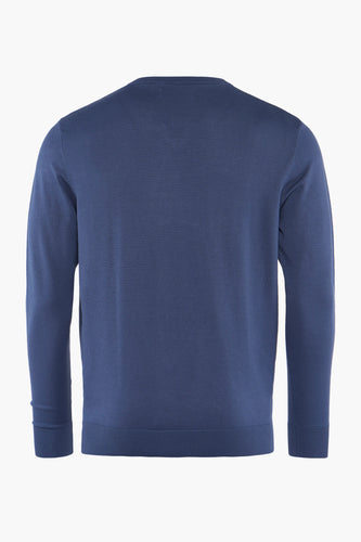 Pull met V-hals - blauw - Bruce & Butler - 4