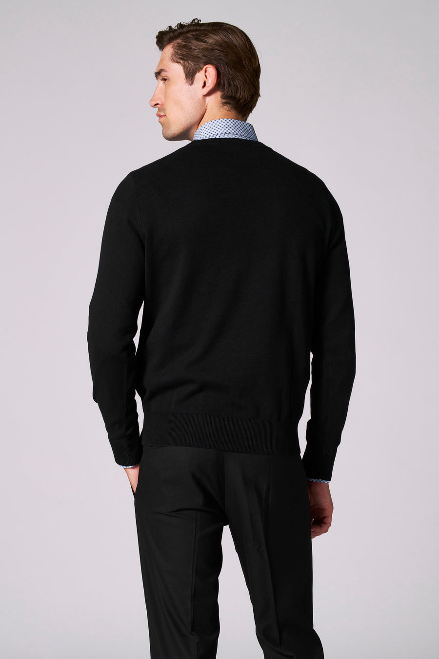 Pull met ronde hals - zwart - Bruce & Butler