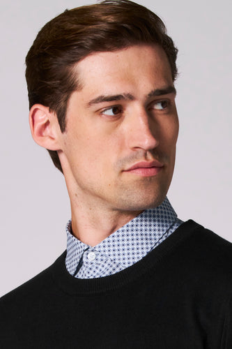 Pull met ronde hals - zwart - Bruce & Butler