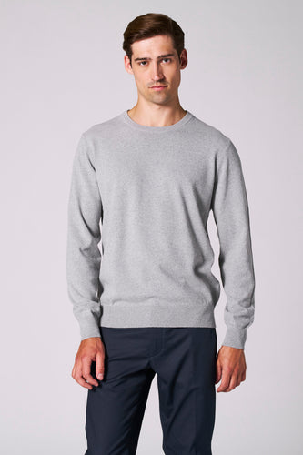 Pull met ronde hals - grijs