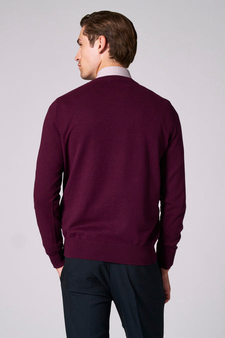 Pull à col rond - bordeaux