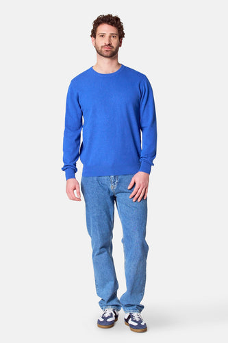 Pull met ronde hals - blauw