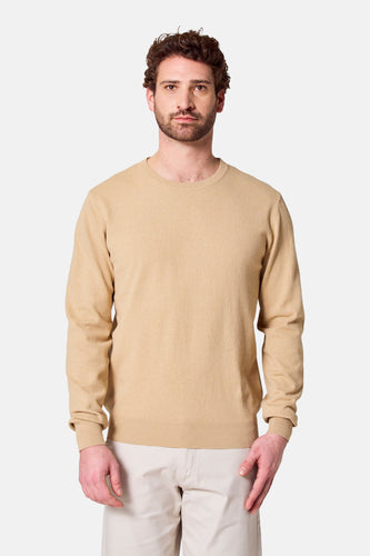 Pull à col rond - Beige