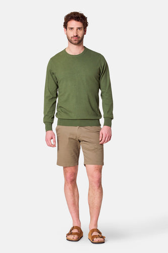 Pull à col rond - vert