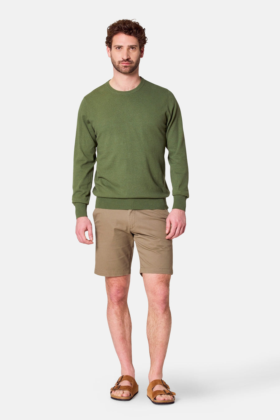 Pull à col rond - vert