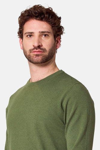 Pull à col rond - vert