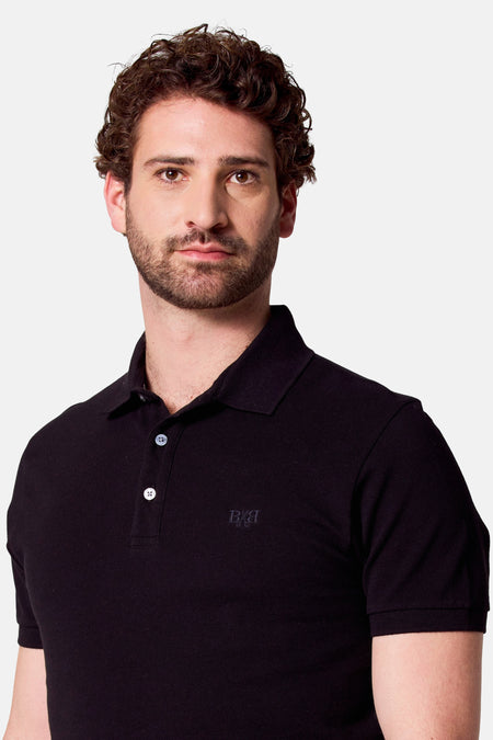 Polo met korte mouwen - zwart