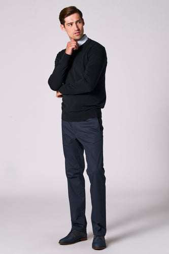 Pull met V-hals - Donkerblauw - Bruce & Butler