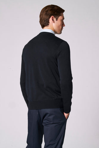 Pull met V-hals - Donkerblauw - Bruce & Butler