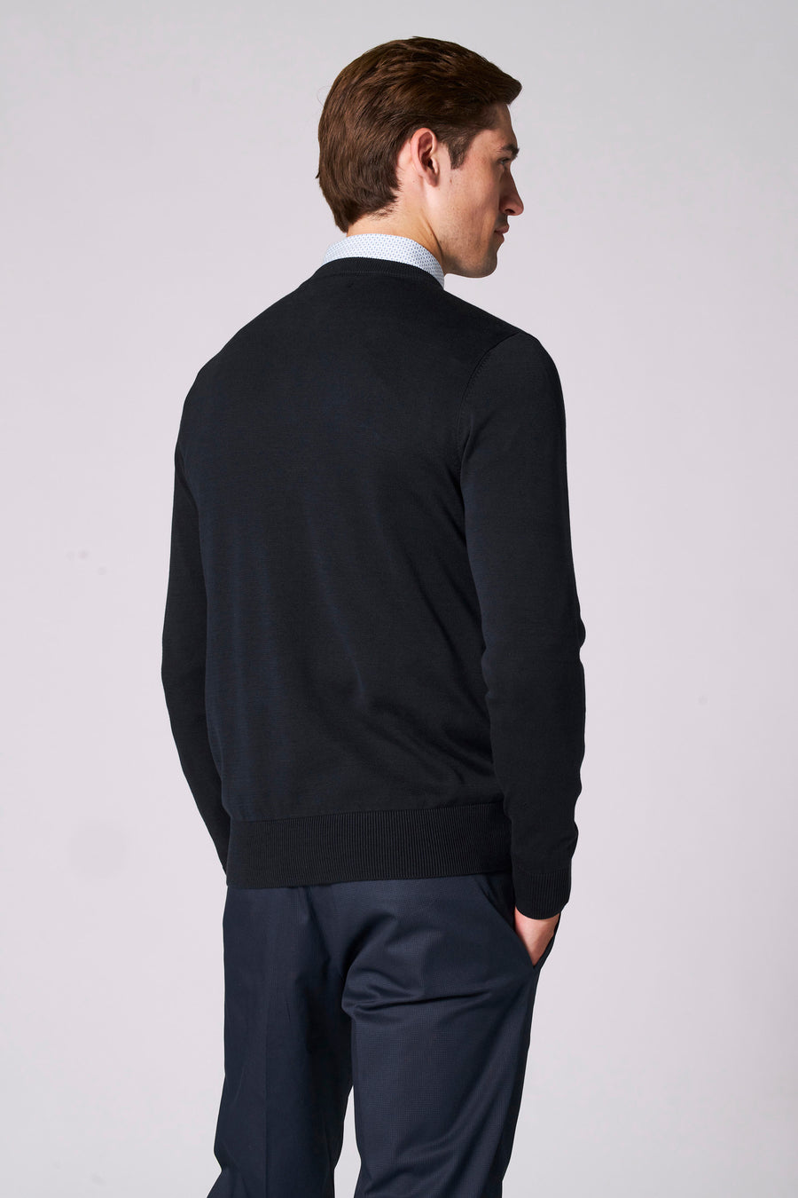 Pull met V-hals - Donkerblauw - Bruce & Butler