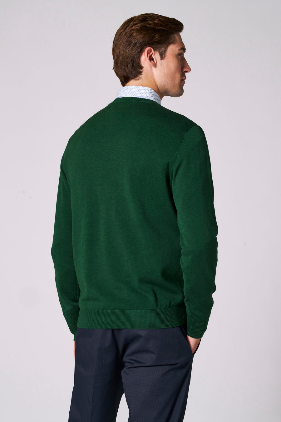 Pull met V-hals - groen - Bruce & Butler