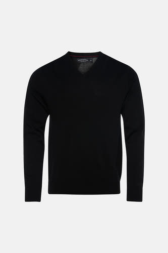 Pull met V-hals - zwart