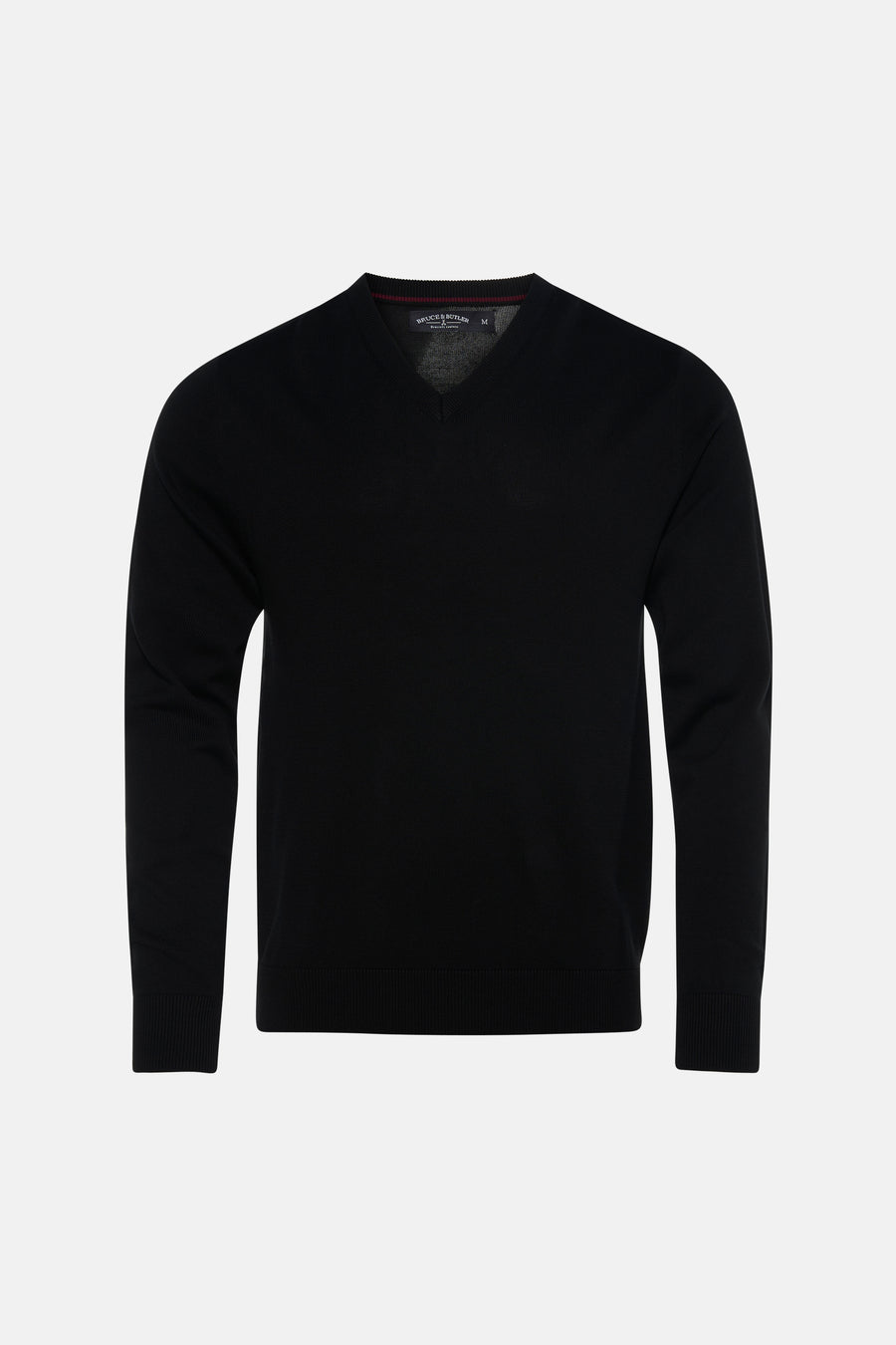Pull met V-hals - zwart