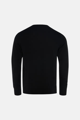Pull met V-hals - zwart