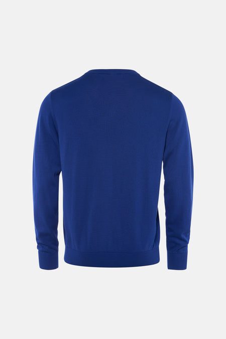 Pull à col en V - bleu