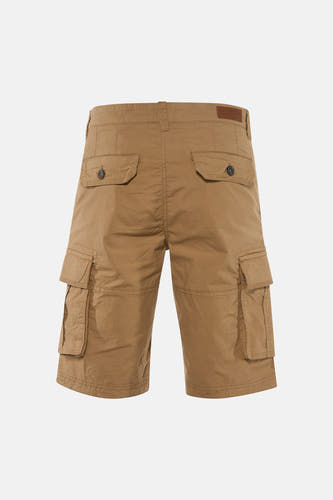 Beige Bermuda shorts van Bruce & Butler, achterkant met zakken en knopen, katoenlook, korte broekstijl