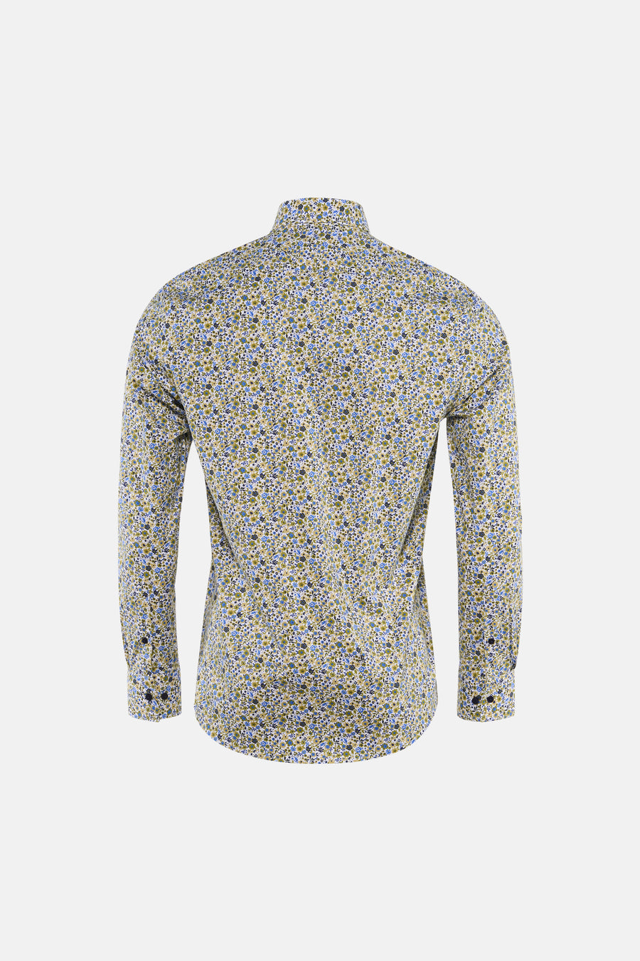 Multicolor langarmhemd van Bruce & Butler, met bloemenprint, achterzijde weergegeven, lichte stof, casual stijl
