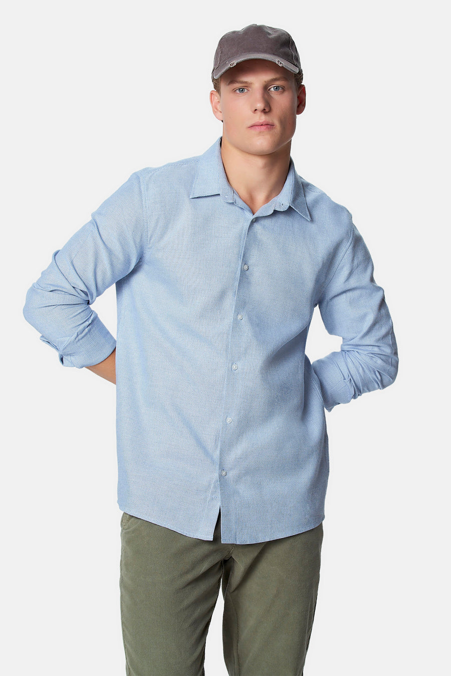 Hemd met lange mouwen - blauw