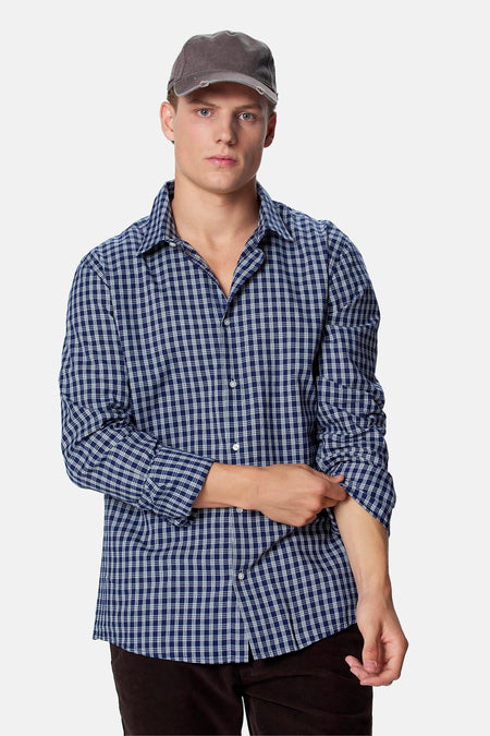 Hemd met lange mouwen - blauw