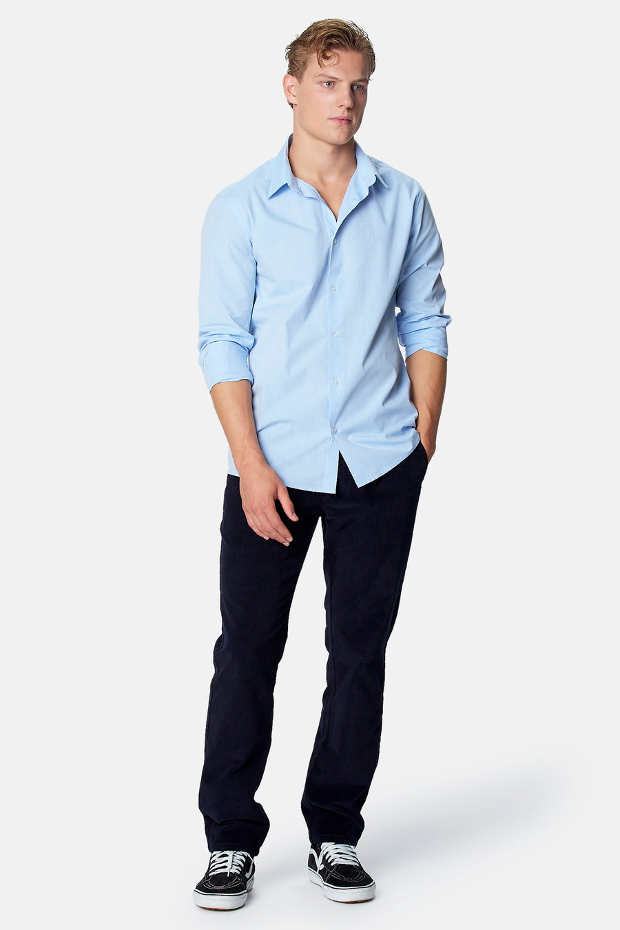 Hemd met lange mouwen - blauw