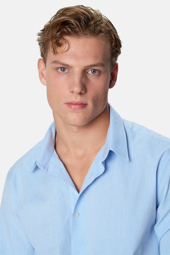 Hemd met lange mouwen - blauw