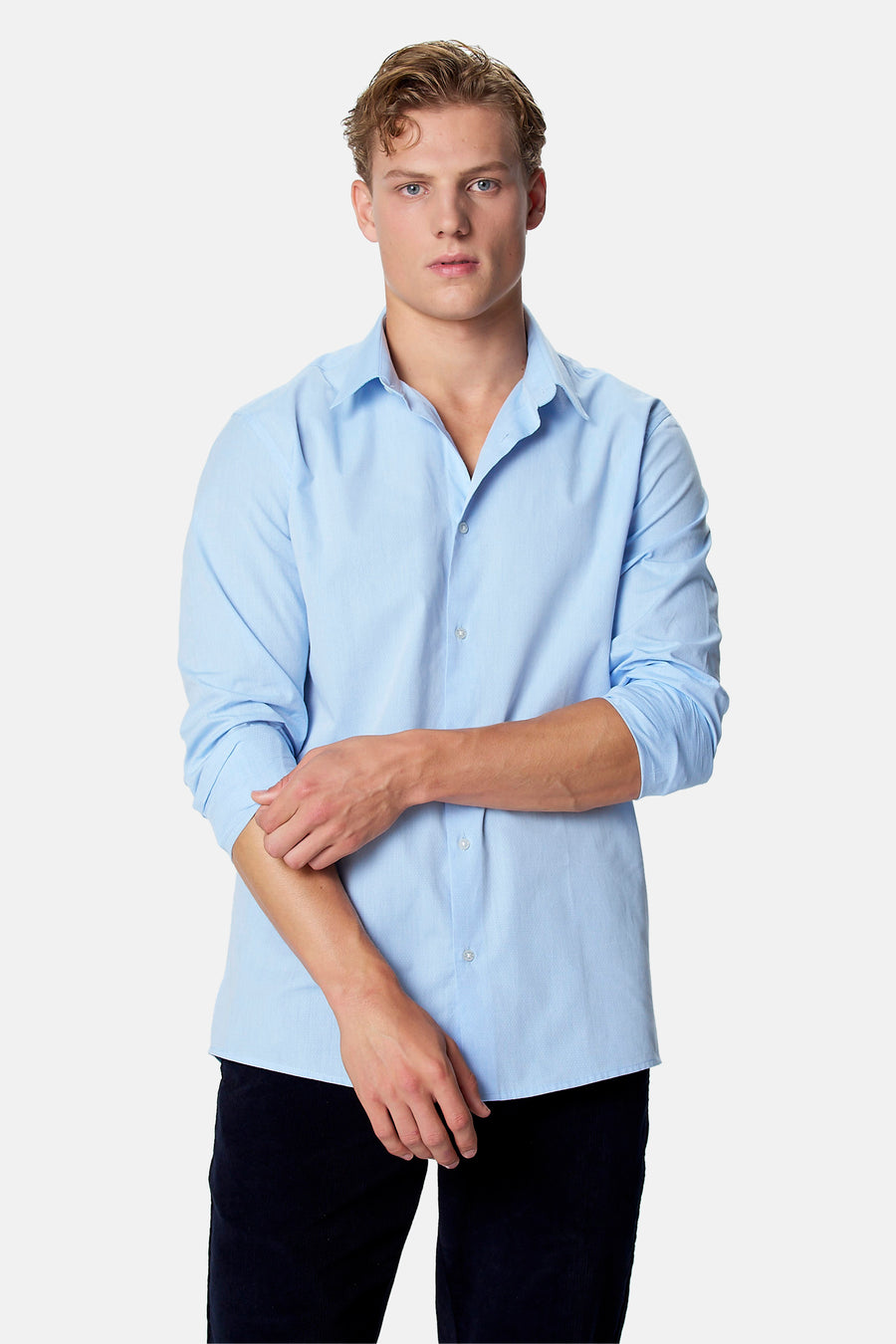 Hemd met lange mouwen - blauw