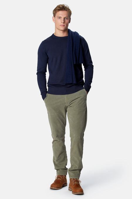 Pull col O - bleu
