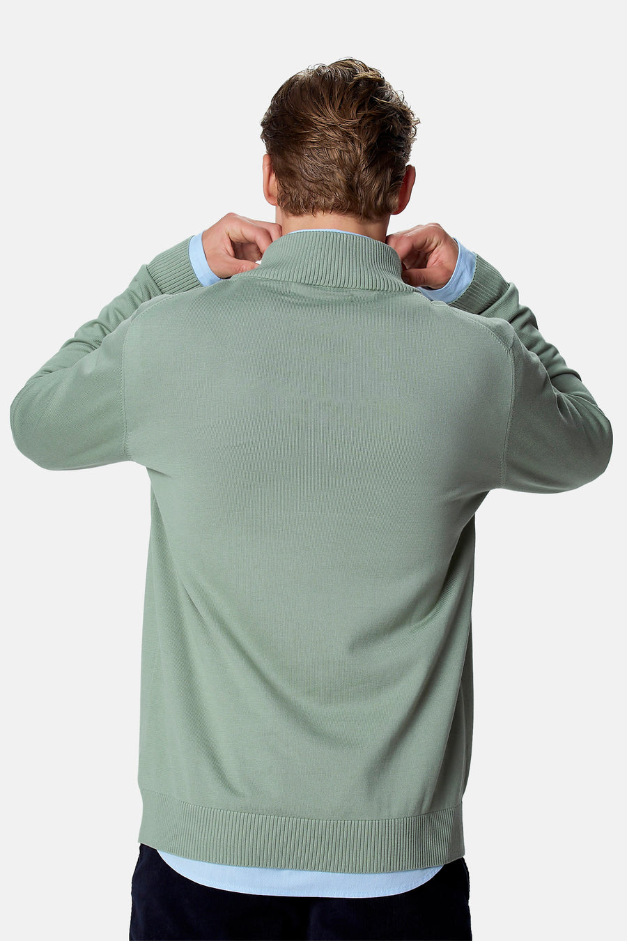 Pull à col roulant - vert