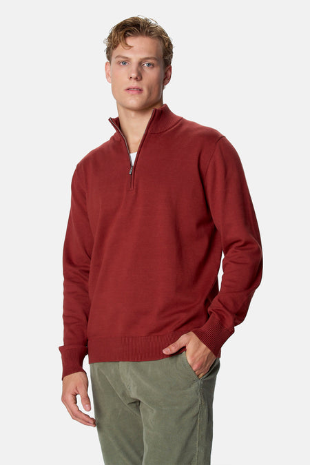 Pull met rolkraag - bruin