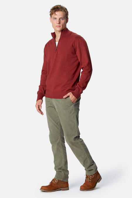 Pull met rolkraag - bruin