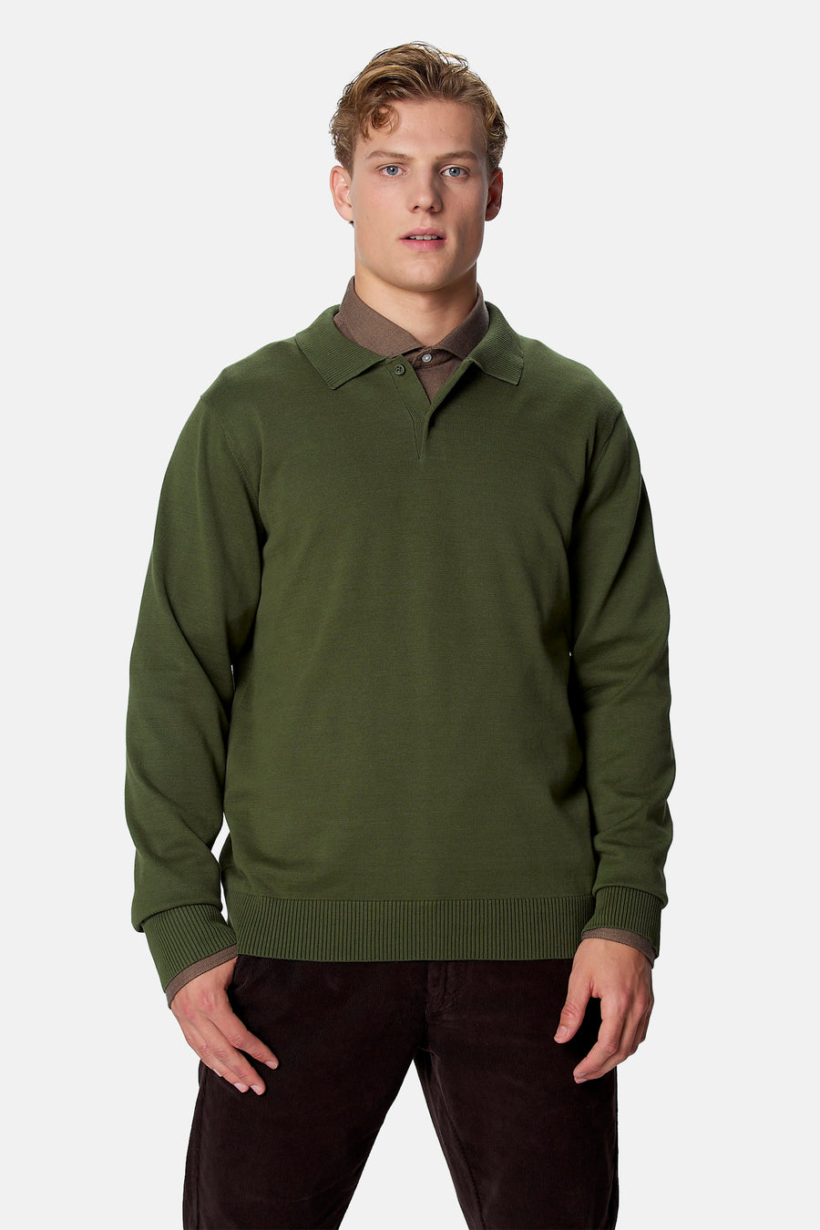 Pull à col roulant - vert