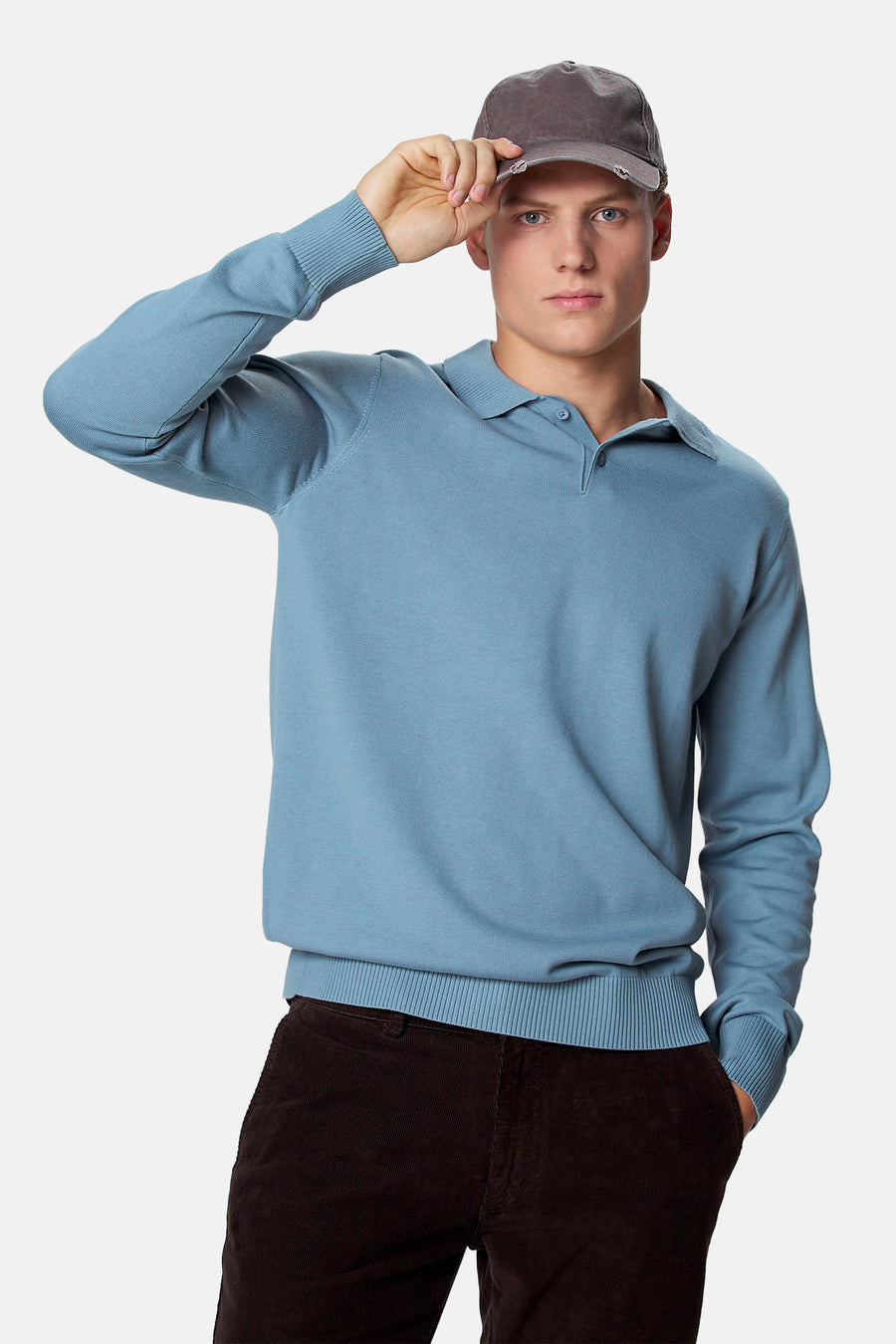 Pull à col roulant - bleu