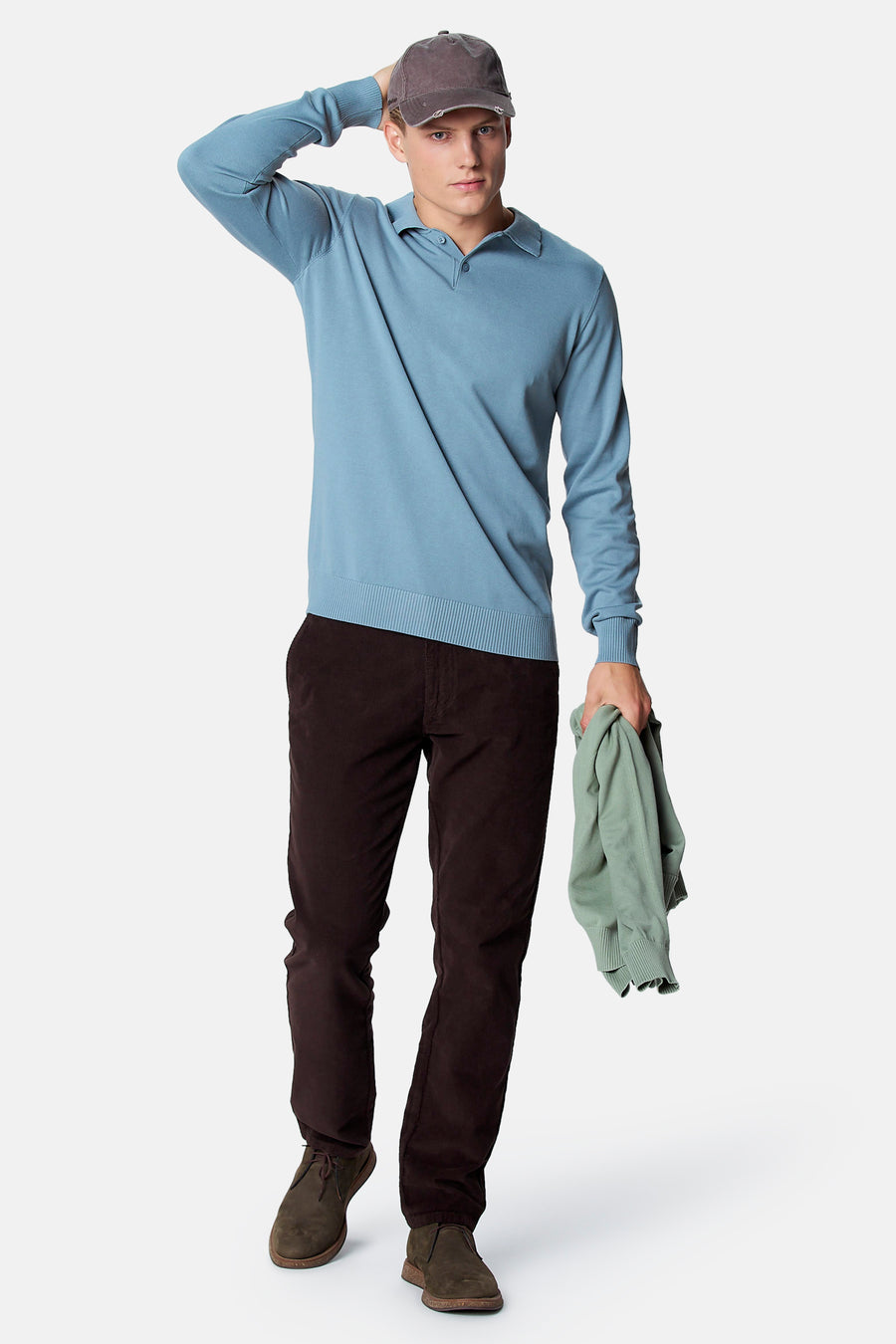Pull à col roulant - bleu