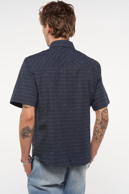 Hemd (korte mouwen) Blauw - Cyclo Club Marcel