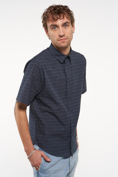 Chemise à manches courtes - bleu