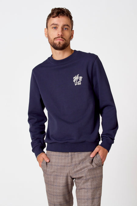 Sweater met ronde hals Blauw - Cyclo Club Marcel