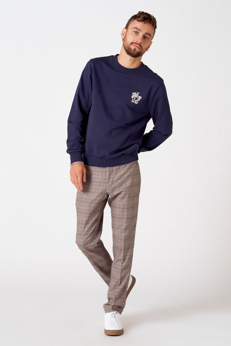 Sweater met ronde hals Blauw - Cyclo Club Marcel