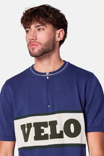 Polo met korte mouwen - blauw - Cyclo Club Marcel - 4