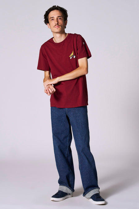 T-shirt met korte mouwen - bordeaux