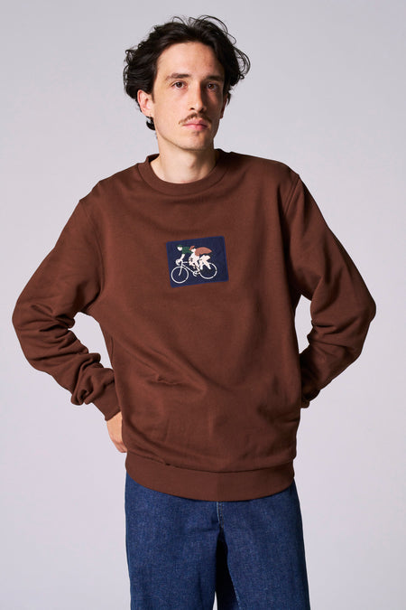 Sweat col O Brun - Cyclo Club Marcel