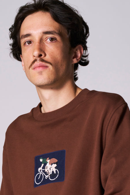 Sweat col O Brun - Cyclo Club Marcel