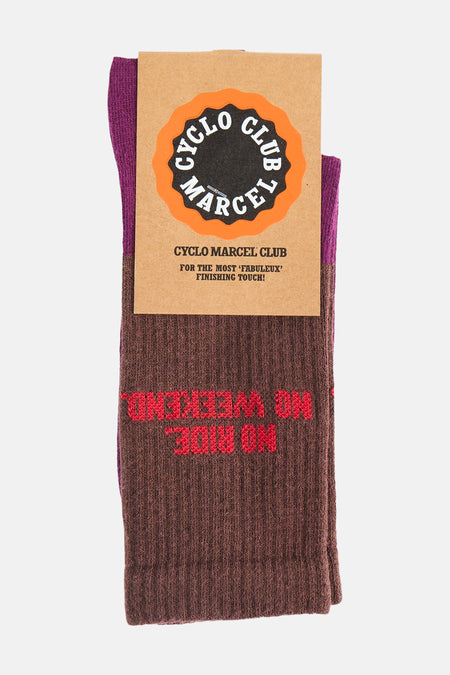 Chaussettes brun - Cyclo Club Marcel